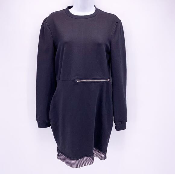 NEW Superdown Iselia Fishnet Sweatshirt Dress Sz XXS - Picture 3 of 9